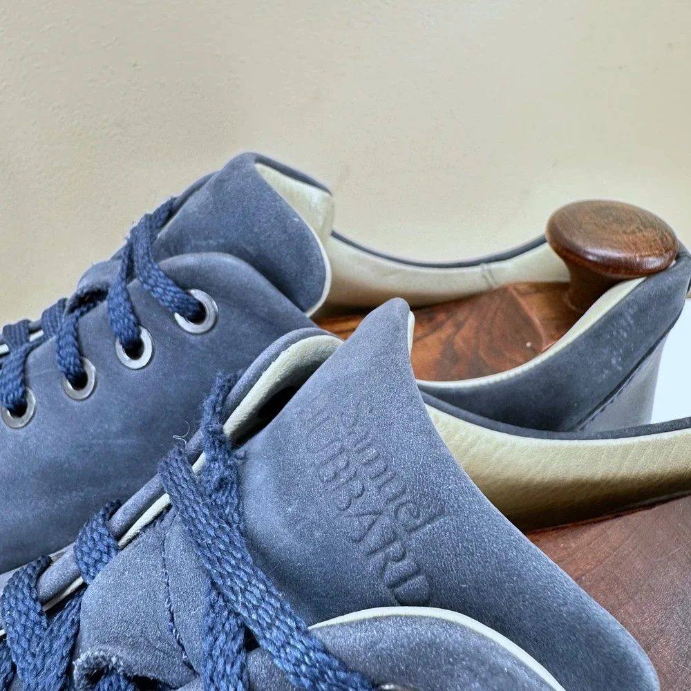 Samuel Hubbard Fast Oxford Mens 9.5 Navy Blue Nubuck Leather Walking Shoes